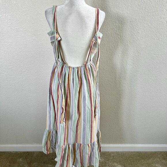 Chic Wish Pastel Stripe Maxi Sun Dress Size Large Kawaii Princesscore Summer - Picture 10 of 14